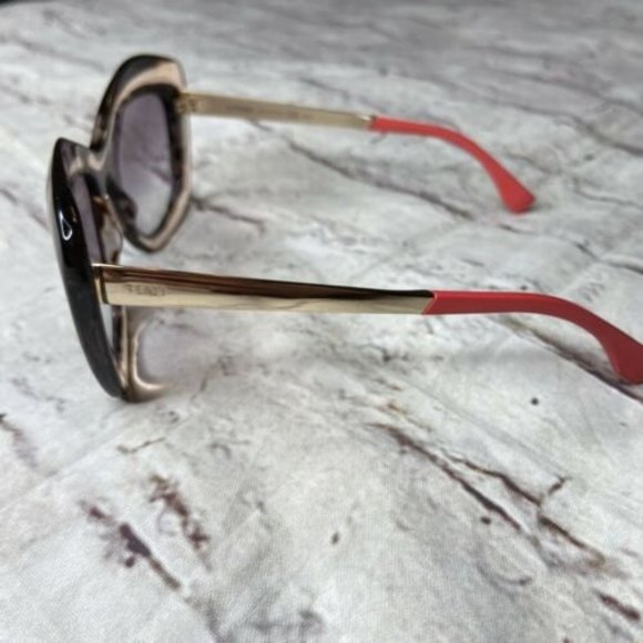 Fendi Sunglasses Butterfly Pilot Red Tortoise main image 7